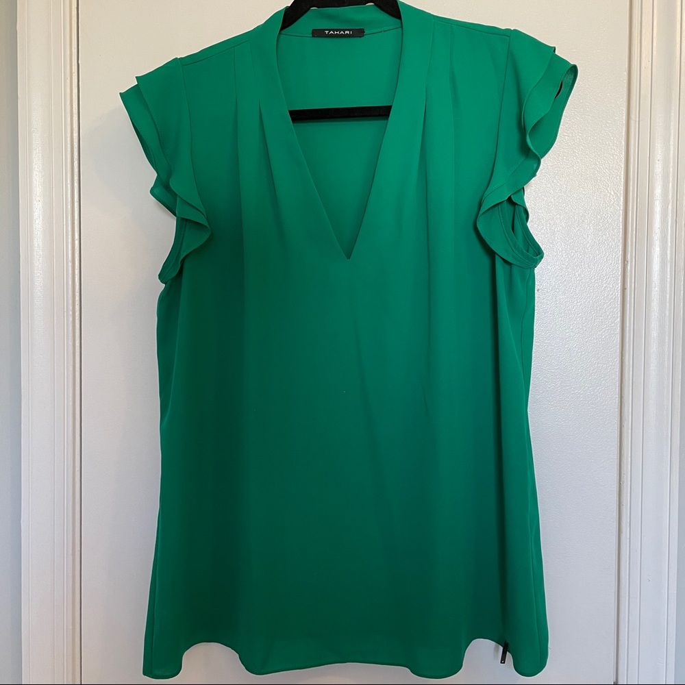Tahari V-neck Blouse
